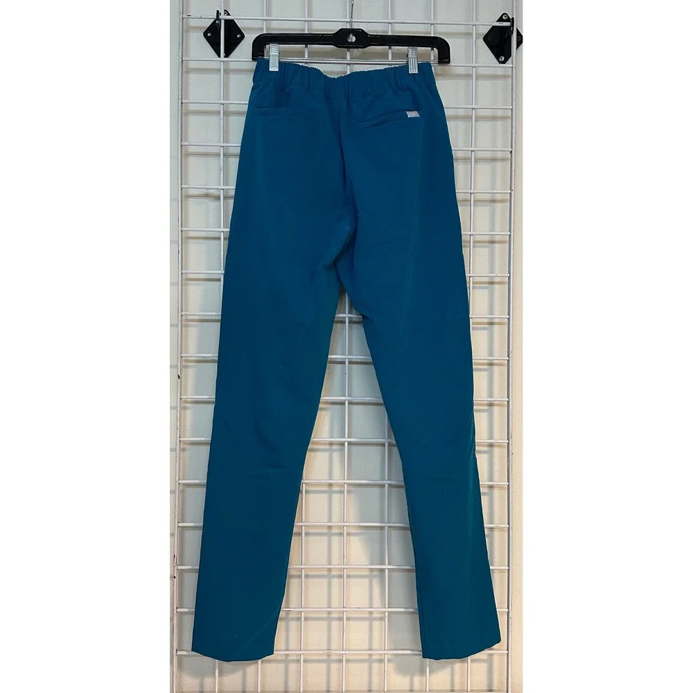 FIGS  pacific Blue Scrub Pants Men's XS‎ Drawstring Elastic cargo po# 2092
